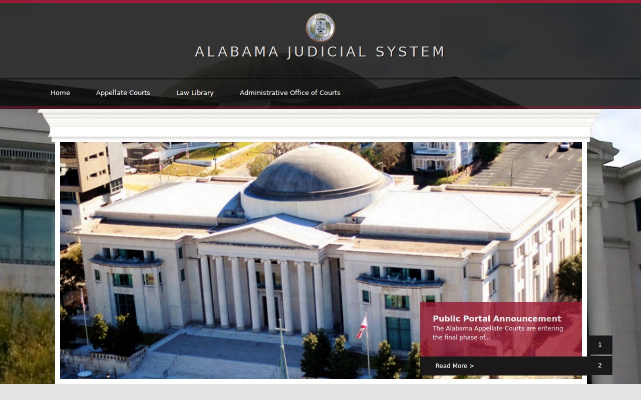 Alabama Judicial System source for Tuscaloosa County criminal docket rules