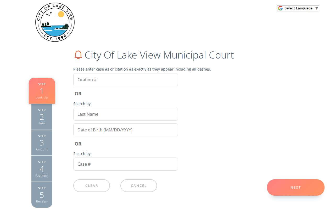 Lake View court docket FivePoint citation portal