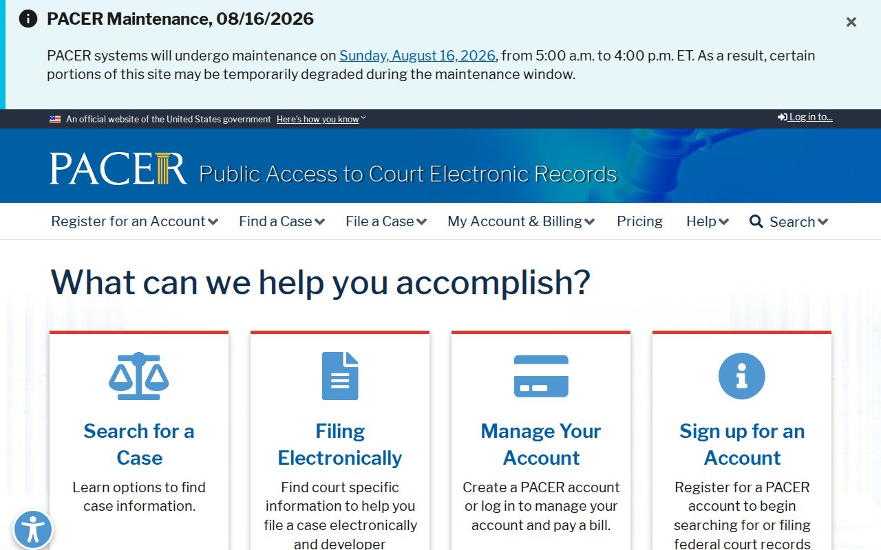 Tuscaloosa County traffic ticket lookup PACER boundary