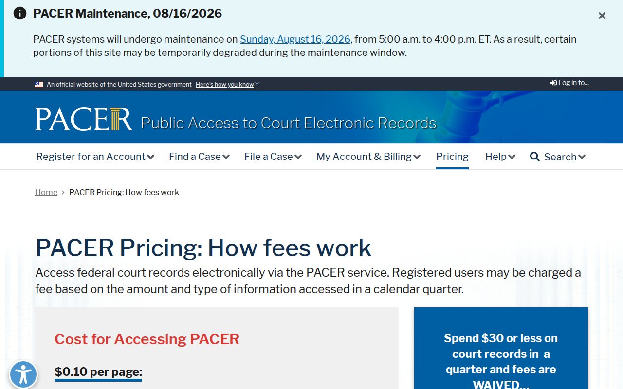 Tuscaloosa County traffic court record federal fee boundary
